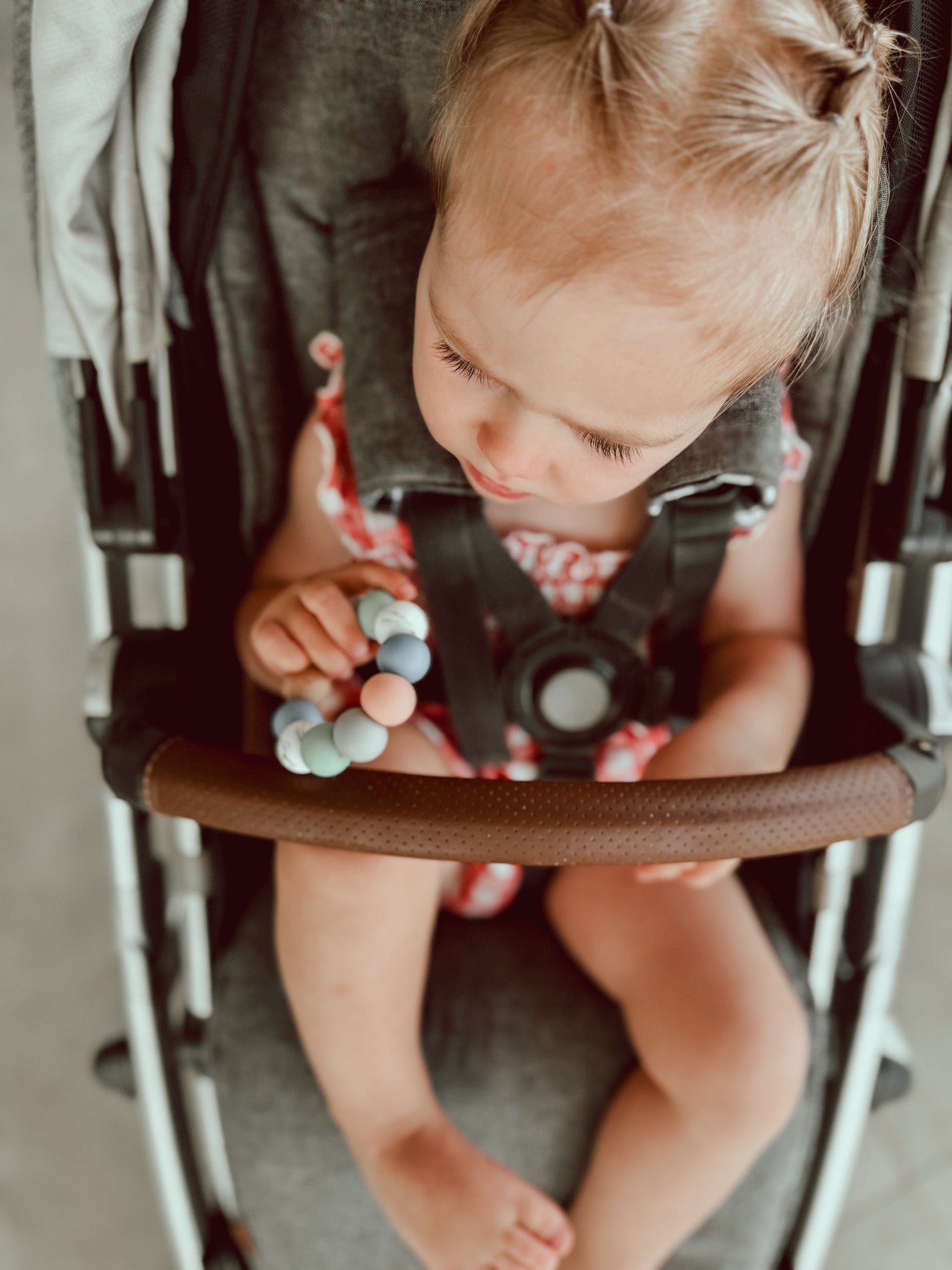 Black Gingham & Speckled Charcoal Linen Vista V2 & 3 Pram liner