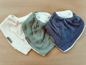 Bandana Bib Pack - Muslin Earth Tones Boy - Audrey & Me