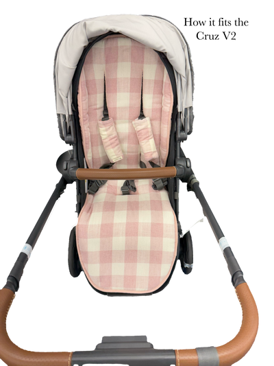 Natural & Sand Stripe Uppababy Pram Liner - Ready to go - Audrey & Me