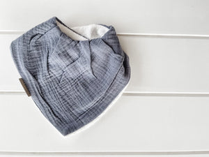 Bandana Bib - Deep Lavender Muslin - Audrey & Me