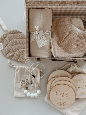 Muslin Wrap Gift Box - Neutral - Audrey & Me