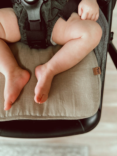 Sand & Sand Gingham Linen Pram Liner - Audrey & Me